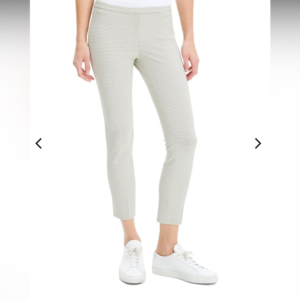 Theory Classic Multi Viscose Plaid Stretch Skinny Pants Size 0 NWT